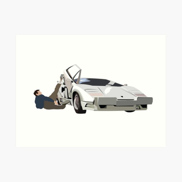 Loup de Wall Street Lamborghini Countach Jordanie Belfort Impression artistique