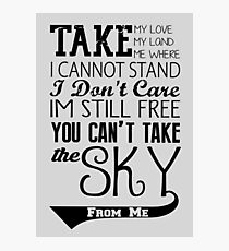 Firefly Theme song quote Photographic Print