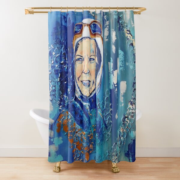 Blue Shower Curtain