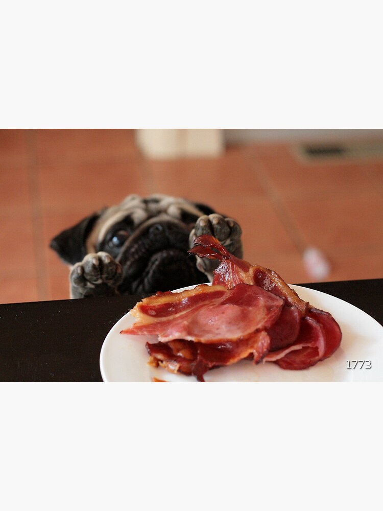 Thumbnail 2 of 2, Greeting Card, Want! Bacon! Stat! designed and sold by 1773.