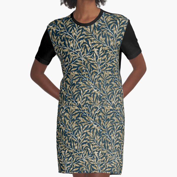 William Morris Pattern - Foliage Graphic T-Shirt Dress