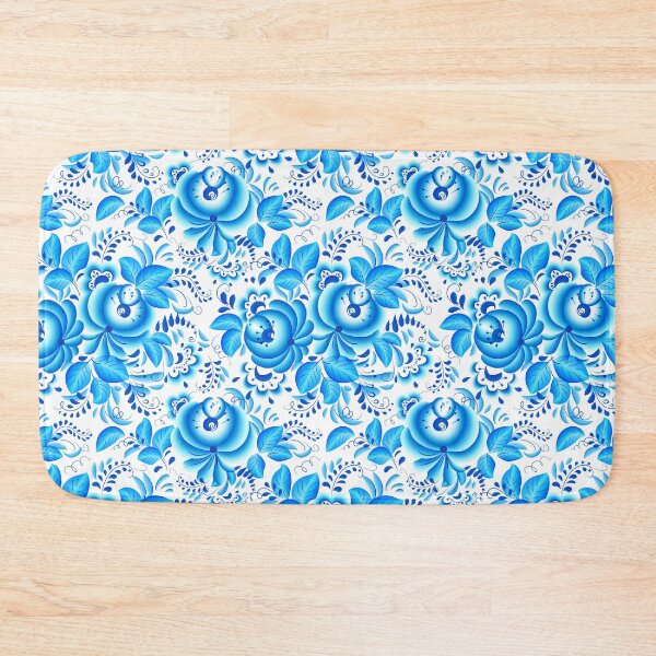 Item preview, Blue floral design in Russian gzhel style designed and sold by 1enchik.