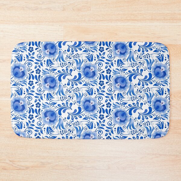 Item preview, Blue floral design in Russian gzhel style designed and sold by 1enchik.