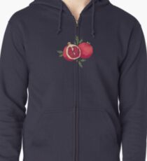 Juicy pomegranate fruits Zipped Hoodie