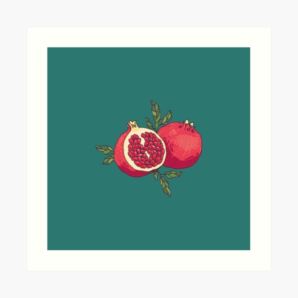 Juicy Pomegranate Fruits Art Print For Sale By Zhivova Redbubble