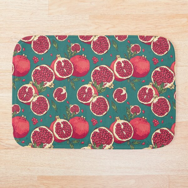 Juicy pomegranate fruits Bath Mat