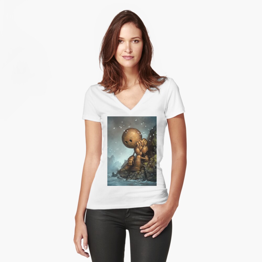 Item preview, Fitted V-Neck T-Shirt designed and sold by MattDixonArt.