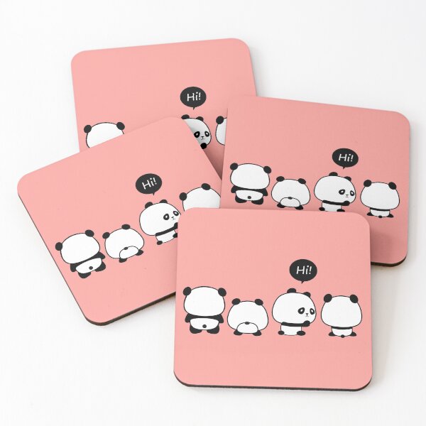 Item preview, Four Cute Shy Panda designed and sold by KA DESIGNS.
