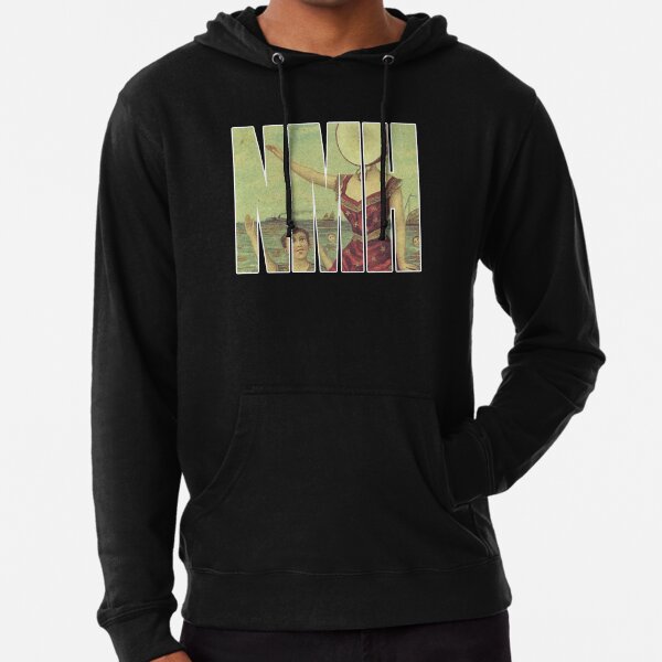 Neutral Milk Hotel - White Outline Lightweight Hoodie