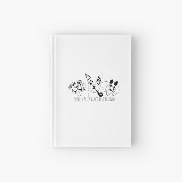 Puppies are a girl's best friends 3 dogs Hardcover Journal