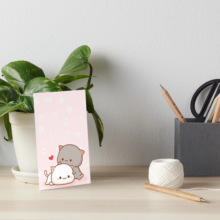 Pink Kawaii Cats Photographic Print for Sale by Flakey