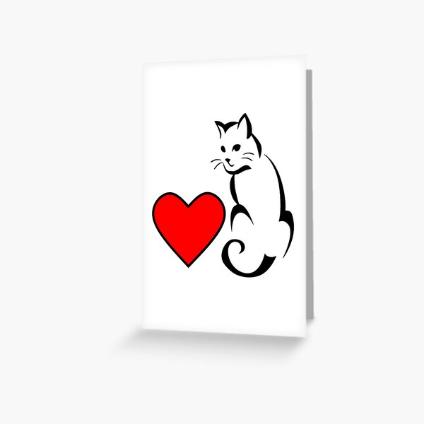 Cat lover I love cats Greeting Card