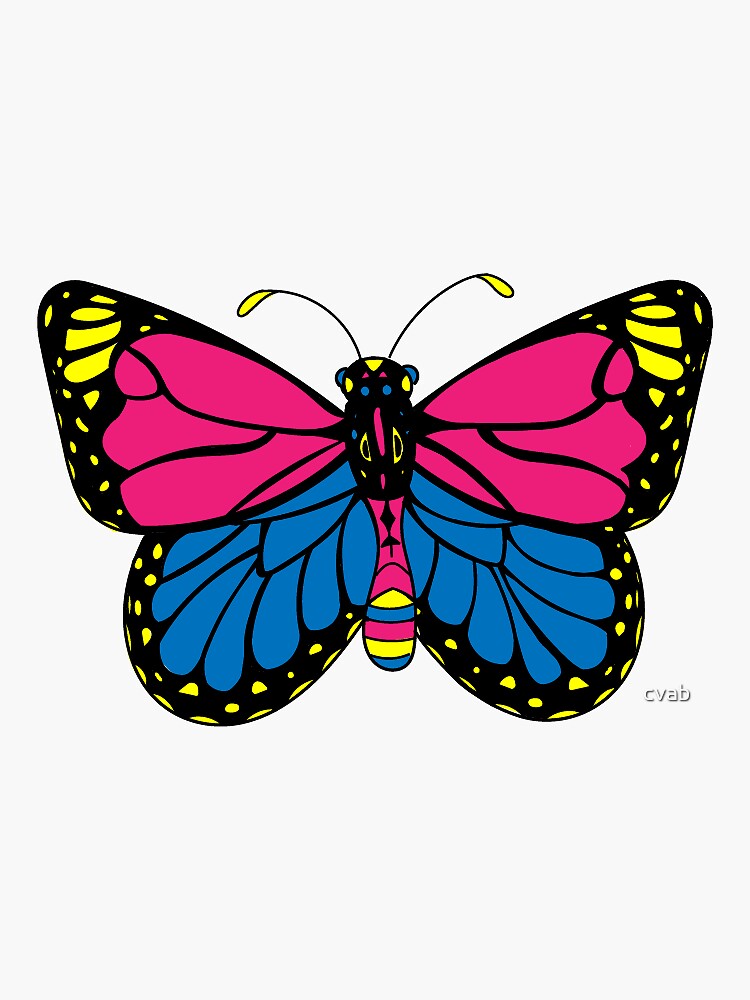 Pansexual Pride Butterfly Sticker For Sale By Cvab Redbubble 3057