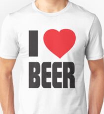 Funny Shirt - I Love Beer Unisex T-Shirt