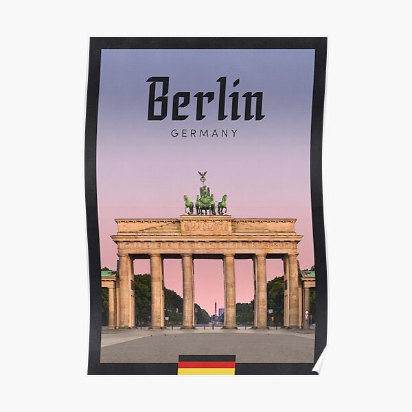 Reiseplakat - Brandenburger Tor, Berlin, Deutschland Poster