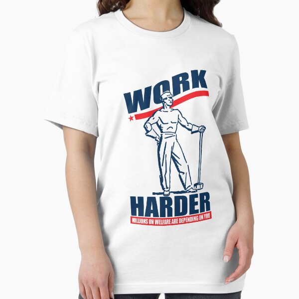 Vista previa del artículo con la obra «Camisa divertida - Trabaja más duro», diseñado y vendido por MrFunnyShirt.