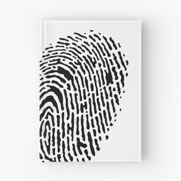 Artikelvorschau, Fingerabdruckmuster - schwarz entworfen und verkauft von He-Be.