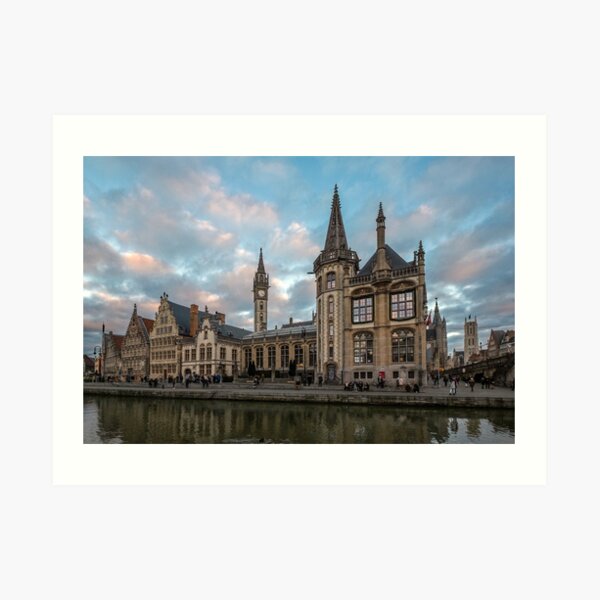 Grass Quay, Ghent. Art Print