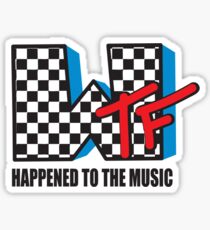 WTF Funny Music Shirt Sticker