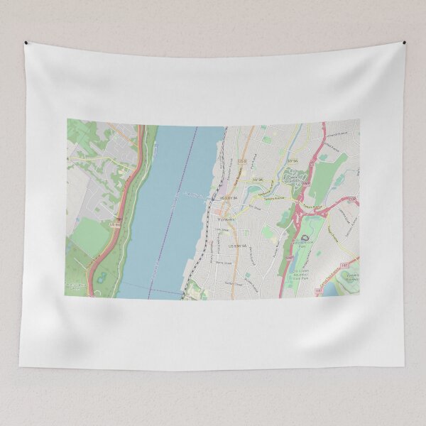 Item preview, Yonkers old vintage map designed and sold by drawspots.