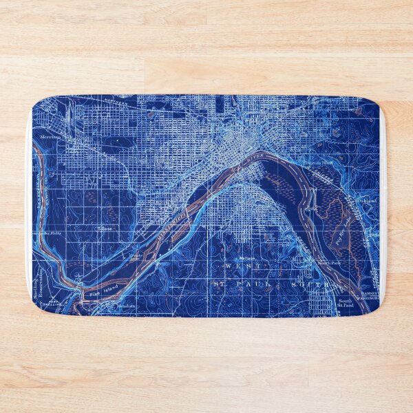 Item preview, St Paul Minnesota 1896 old vintage map designed and sold by drawspots.
