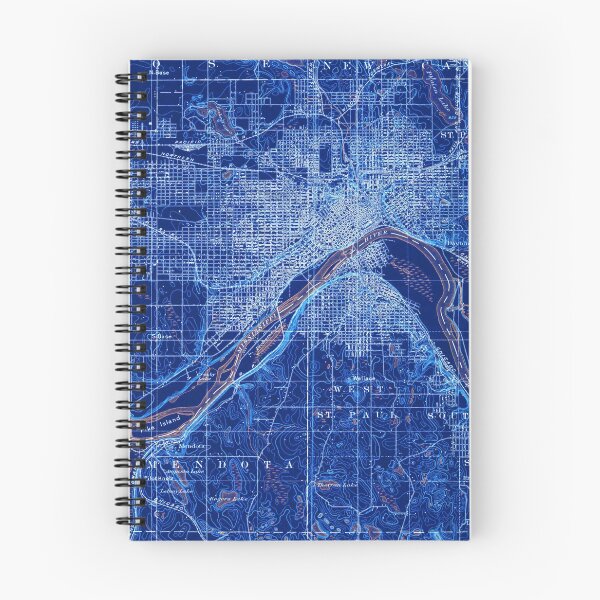 Item preview, St Paul Minnesota 1896 old vintage map designed and sold by drawspots.