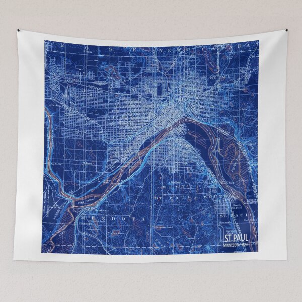 Item preview, St Paul Minnesota 1896 old vintage map designed and sold by drawspots.