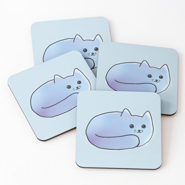 Item preview, Blue Watercolour Kitty designed and sold by alisadesigns.