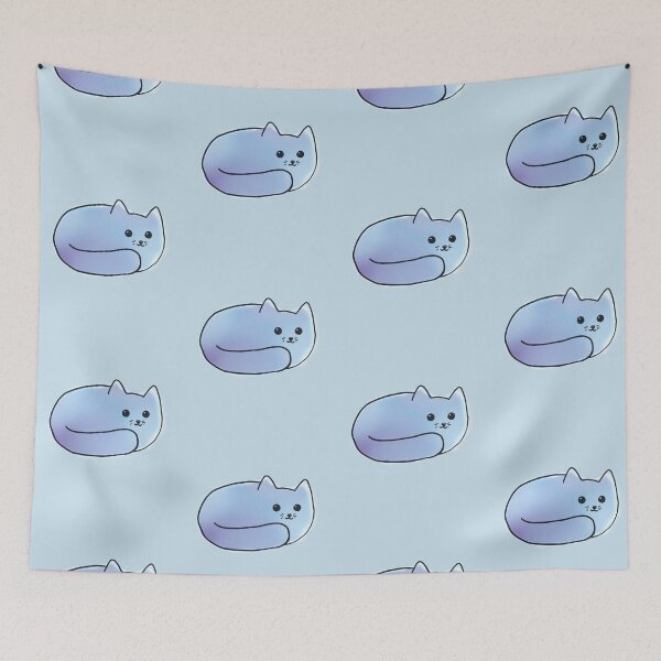 Item preview, Blue Watercolour Kitty designed and sold by alisadesigns.