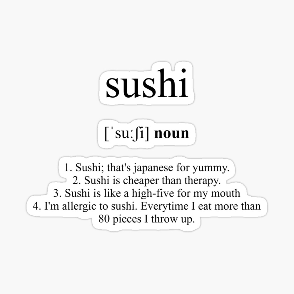 Sushi Definition | Dictionary Collection Art Board Print by Designschmiede  | Redbubble