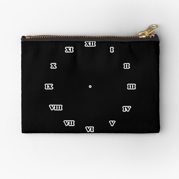 Clock dial with Roman numerals Zipper Pouch