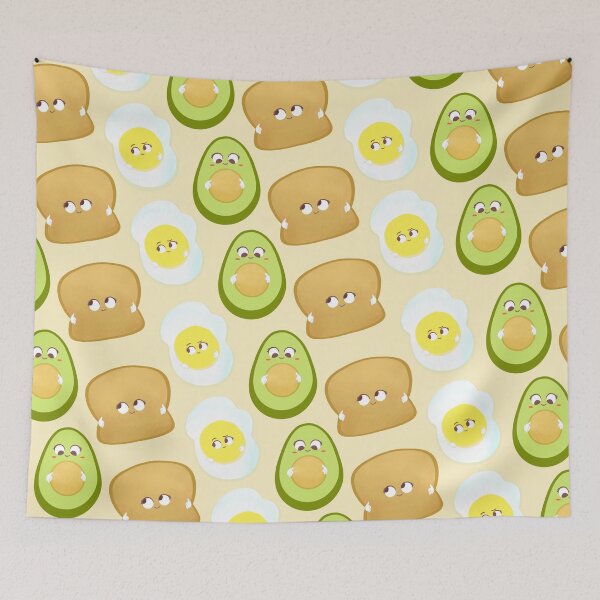 Item preview, Baby avocado toast pattern Illustration cream background designed and sold by Nadia  Ronquillo.