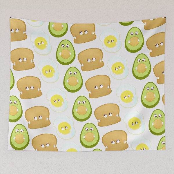 Item preview, Baby avocado toast pattern Illustration white background designed and sold by Nadia  Ronquillo.