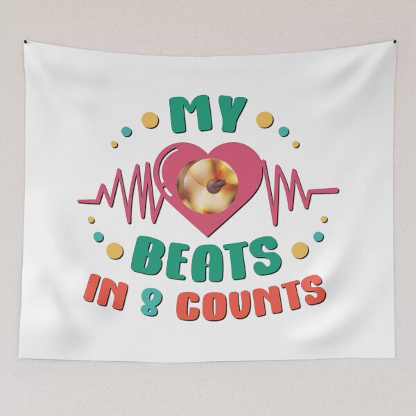 Item preview, My Heart Beats in 8 Counts - Cymbals designed and sold by BandMomDesigns.