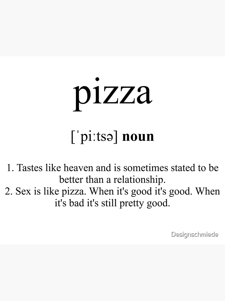"Pizza Definition Dictionary Collection" Poster by Designschmiede