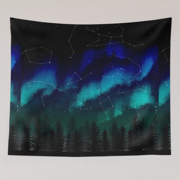 Item preview, Night sky - Northern lights designed and sold by Lyxy.