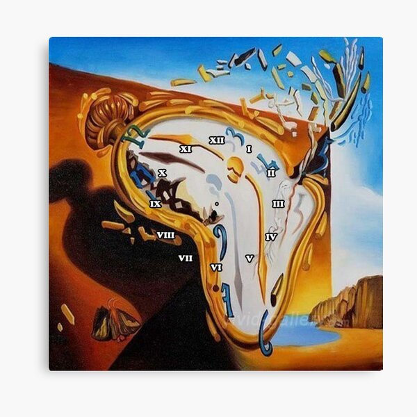 Salvador Dali Paintings Watches Canvas Print