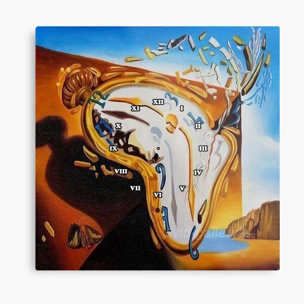 Salvador Dali Paintings Watches Metal Print