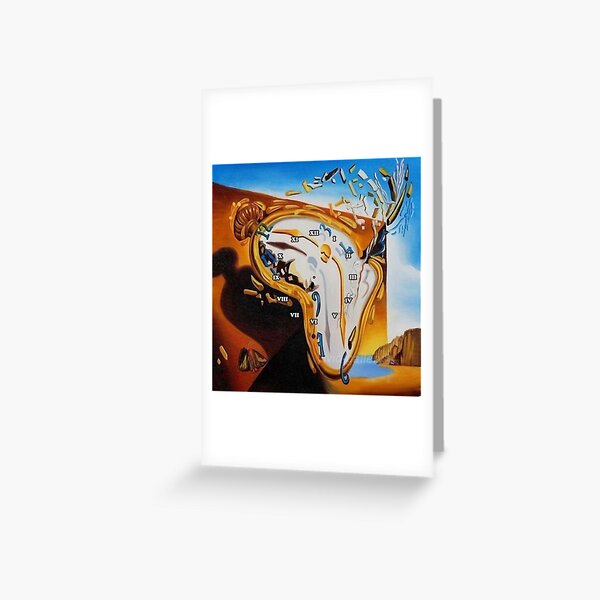 Salvador Dali Paintings Watches Greeting Card