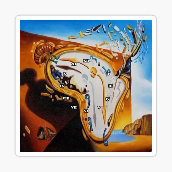 Salvador Dali Paintings Watches Sticker