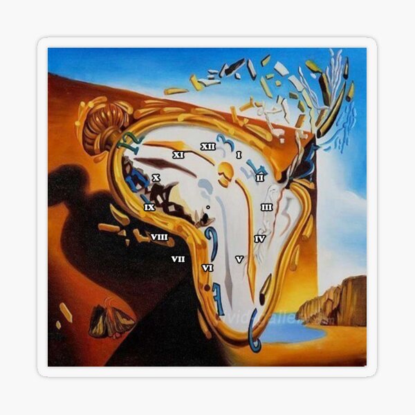 Salvador Dali Paintings Watches Transparent Sticker