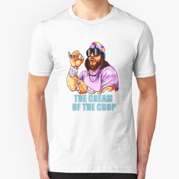 MACHO MAN SAVAGE CREAM OF THE CROP FULL COLOR Slim Fit T-Shirt