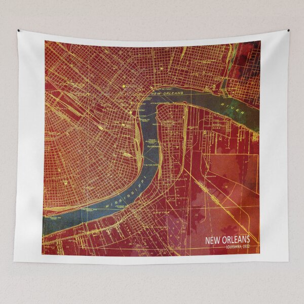 Item preview, New Orleans Louisiana 1932 Original old map designed and sold by drawspots.