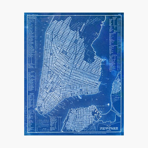 Artikel-Vorschau von New York Vintage alte Karte, designt und verkauft von drawspots.