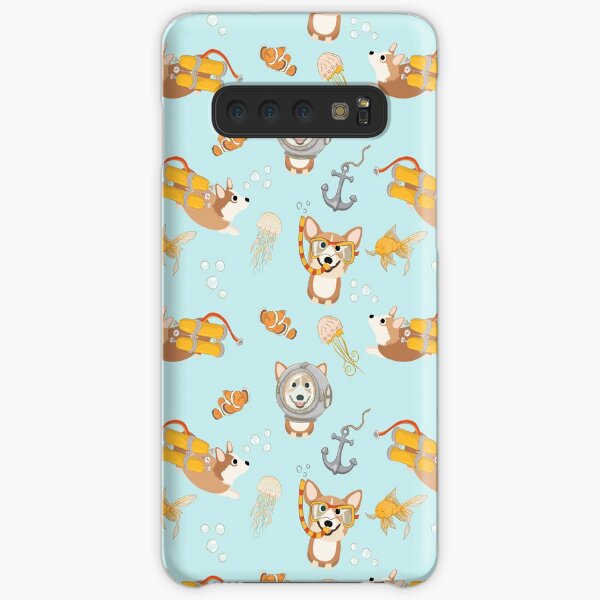Corgis Are Diving in The Ocean Samsung Galaxy Snap Case