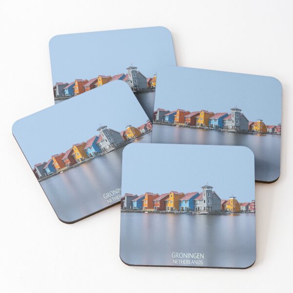 Item preview, Colorful Houses in Groningen Netherlands designed and sold by creative-athome.