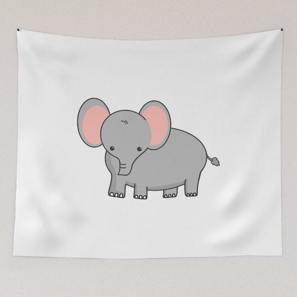 Artikelvorschau, Kawaii Elephant entworfen und verkauft von Turquoise Tortoise.