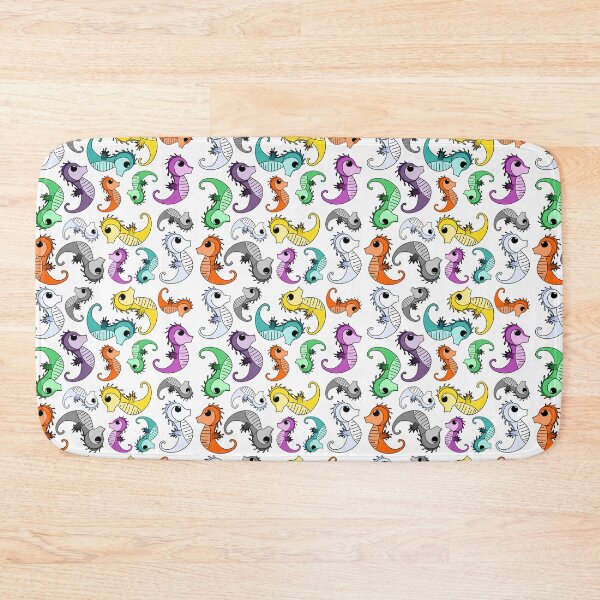 Item preview, Rainbow seahorses pattern designed and sold by rainbowcho.
