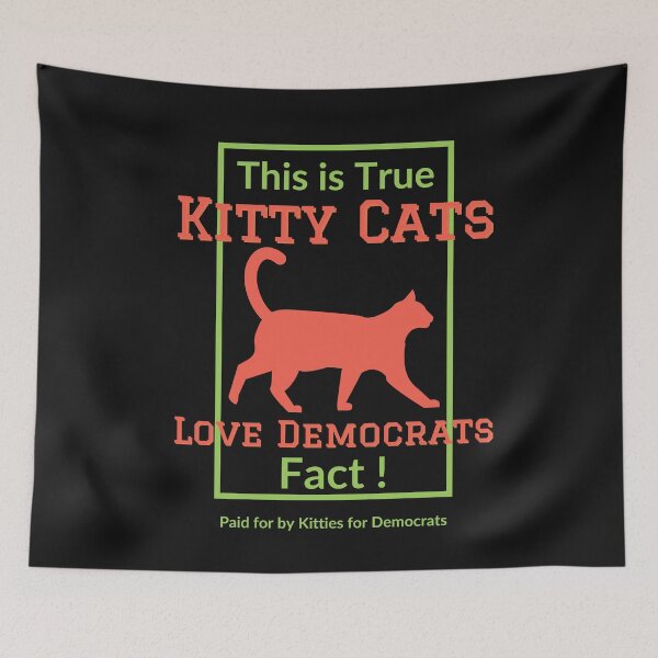 Item preview, Discerning Kitties love Democrats over Republicans designed and sold by mainemonty.