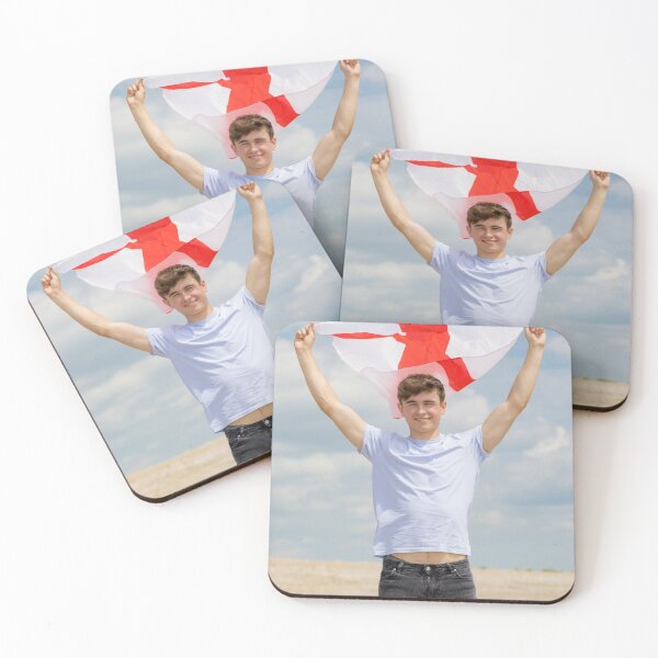 Item preview, A young man with the Flag of England, the cross of St George designed and sold by Ben Gingell.